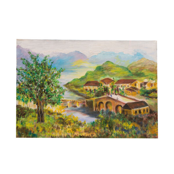 Oil Pastel Painting - Village