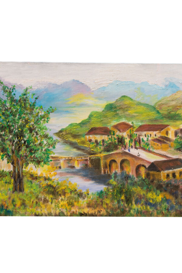 Oil Pastel Painting - Village