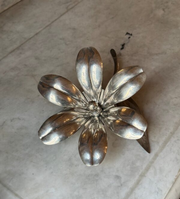 Ashtray Silver plated in Rose shape