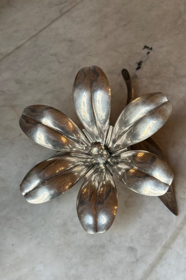 Ashtray Silver plated in Rose shape